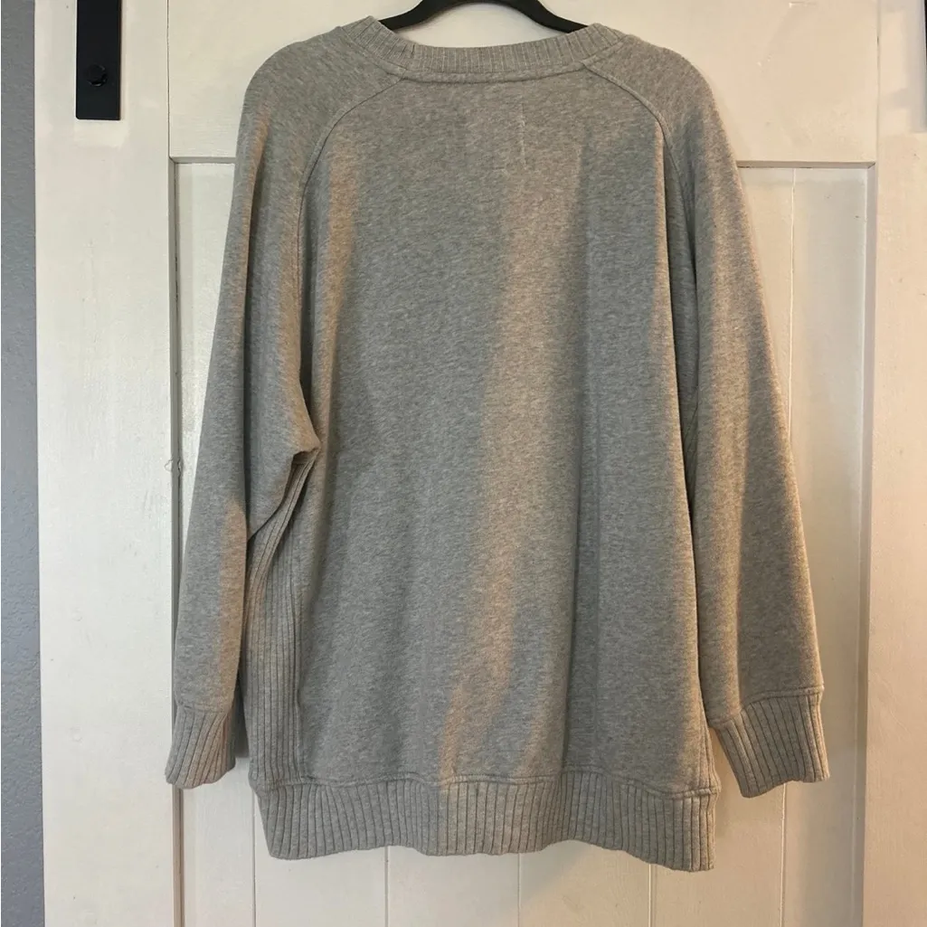 Aerie Heather Gray Down to Earth Crewneck Sweater - Image 3