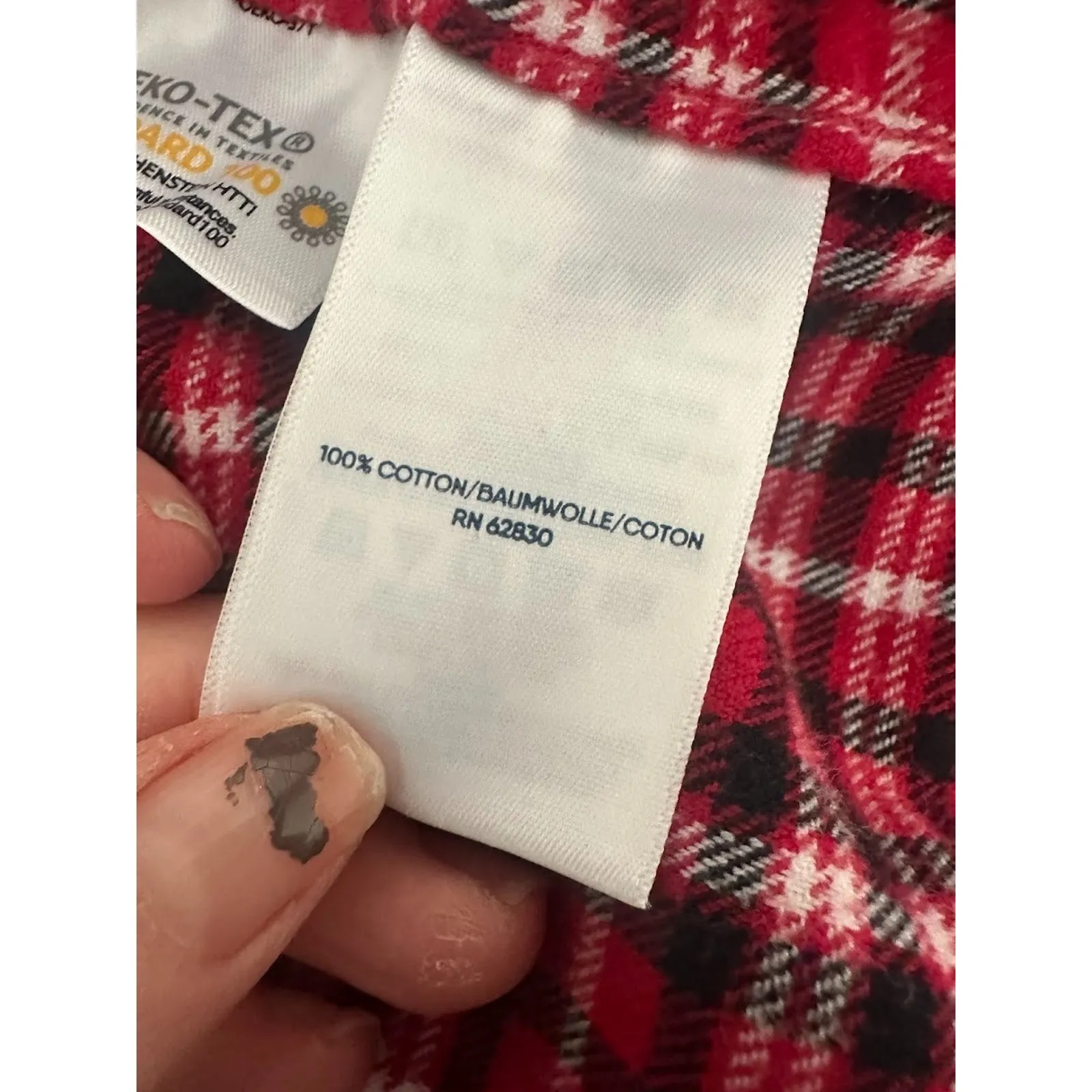 Lands End Red Tartan Plaid Flannel Shirt Button Up Cotton Size 2X 20W-22W Womens - Image 7