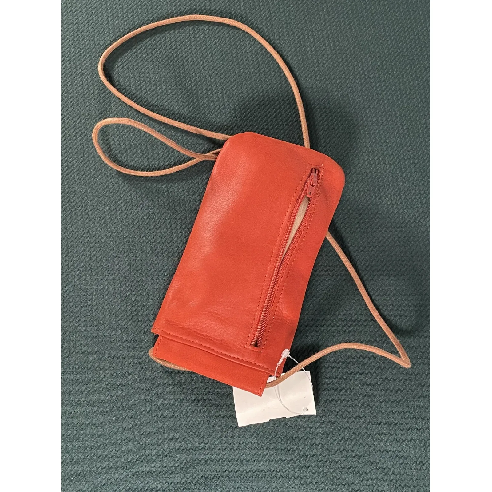 Ateliers Fourès "Circé" Leather Phone Pouch Micro Crossbody Orange Confite NWT - Image 2