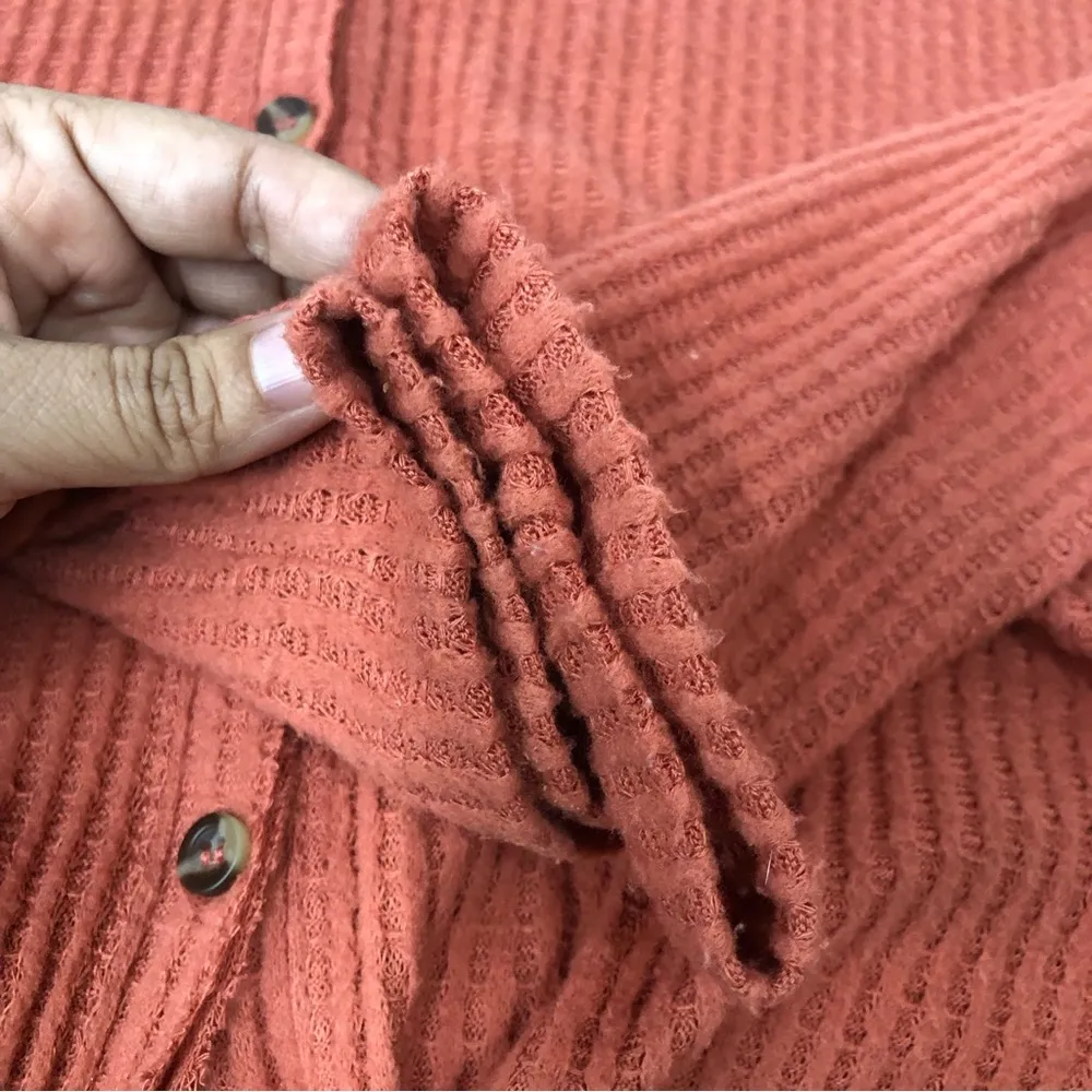 Urban Outfitters Out From Under waffle knit button down Sweater size medium - Image 10