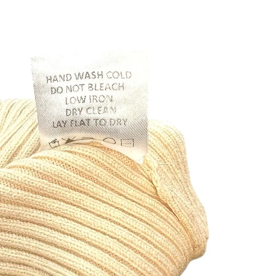 Camila Coelho Dahlia Skirt Midi Sweater Knit Stretch Ivory‎ Cream Size Small - Image 9