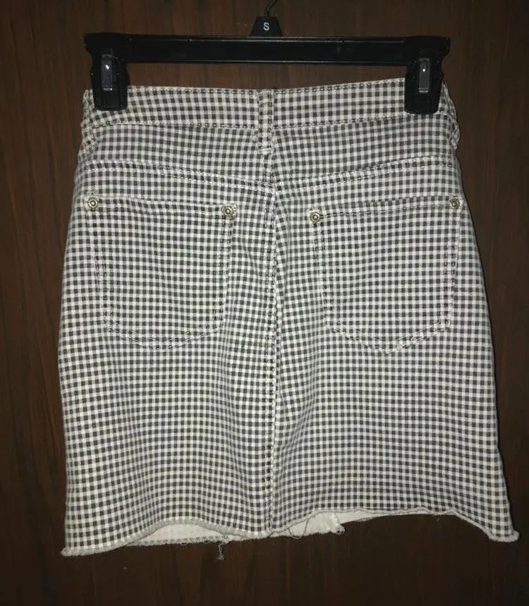 Checkers  Denim Skirt - Image 3