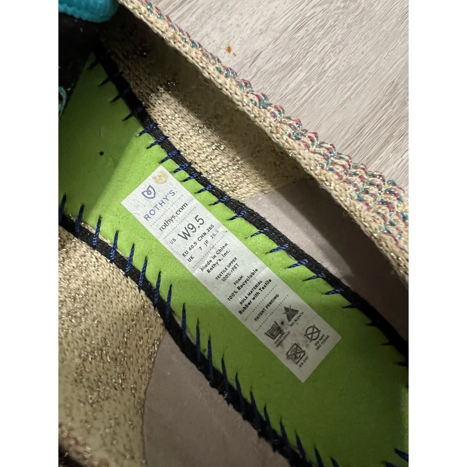 Rothy's The Round Womens W 8Multi Metallic Slip On Loafer Flats‎ Limited Edition - Image 5