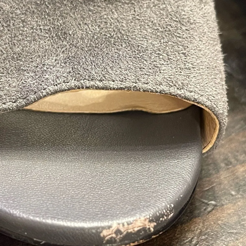 Karl Lagerfeld Shoes | Karl Lagerfeld moyen Darci Wedges 8.5 Black Gray w/flaws - Image 13