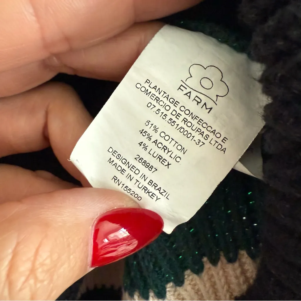 Farm Rio for Anthropologie Boldly Striped Turtleneck Sweater Dress. Size M - Image 9