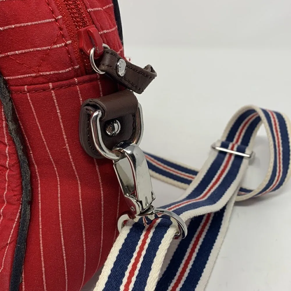 Vintage Vera Bradley red and blue nautical satchel/tote‎ - Image 7