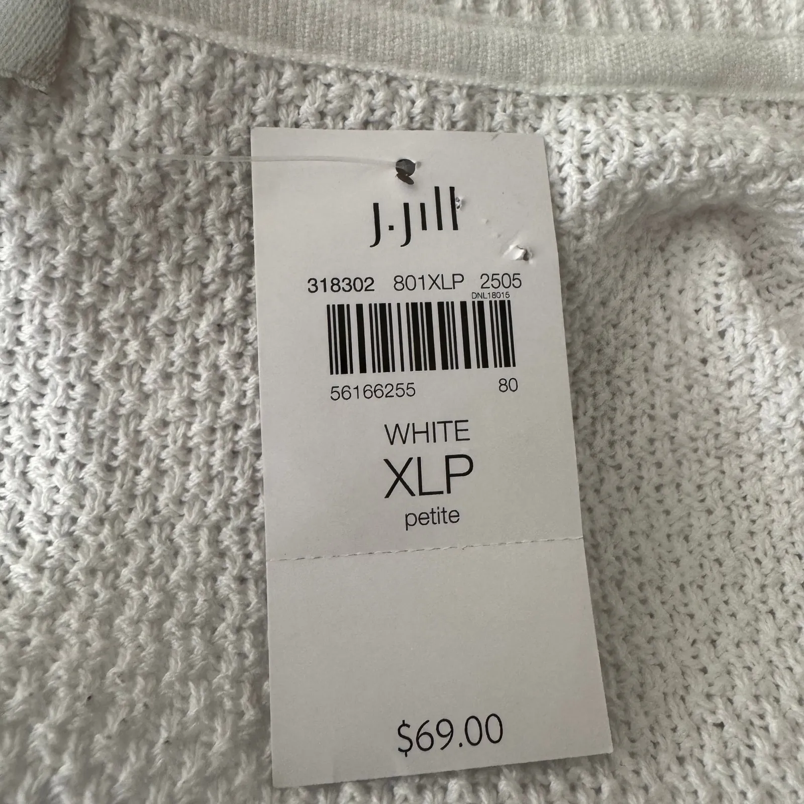 J Jill Petite White Textured Sweater Tank Size XL NWT - Image 5