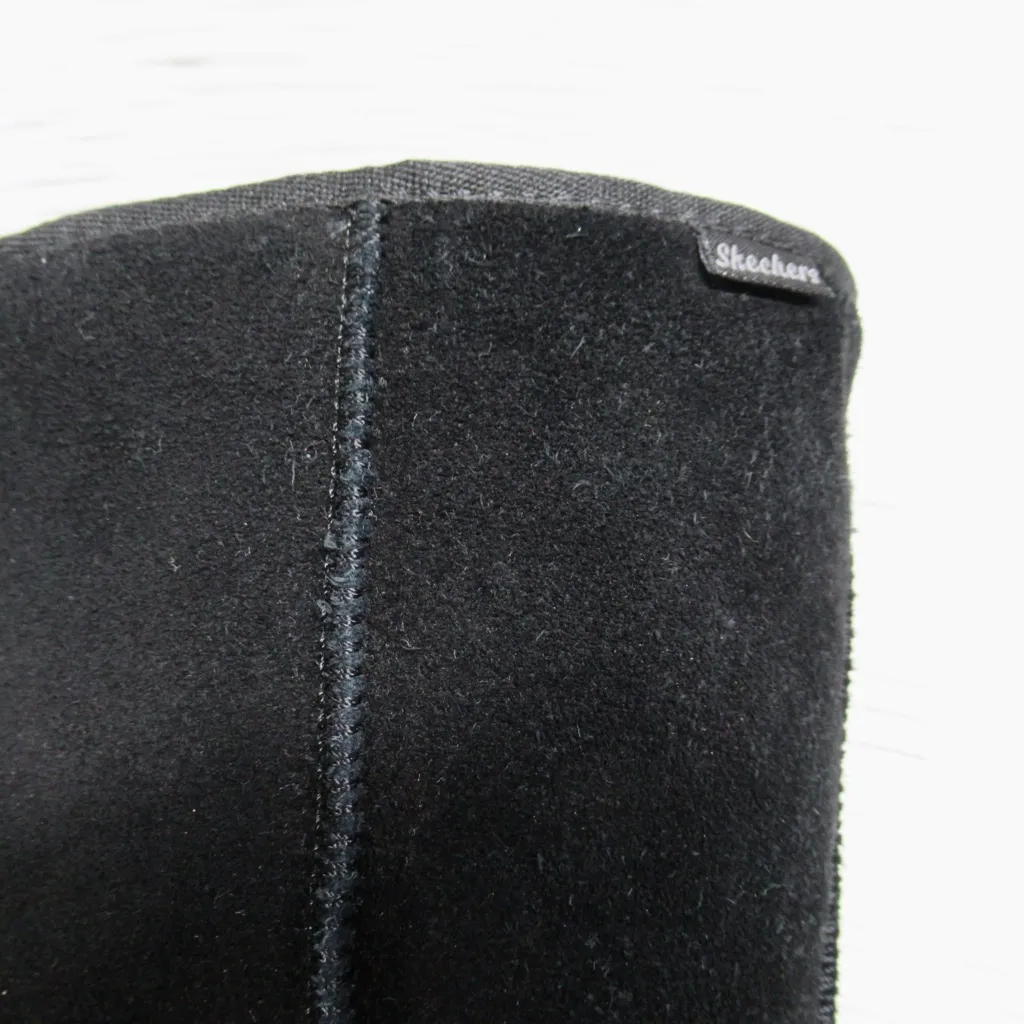 SKECHERS Australia Black Suede-Leather Faux-Fur Fleece Lined Comfort Boot Size 8 - Image 9