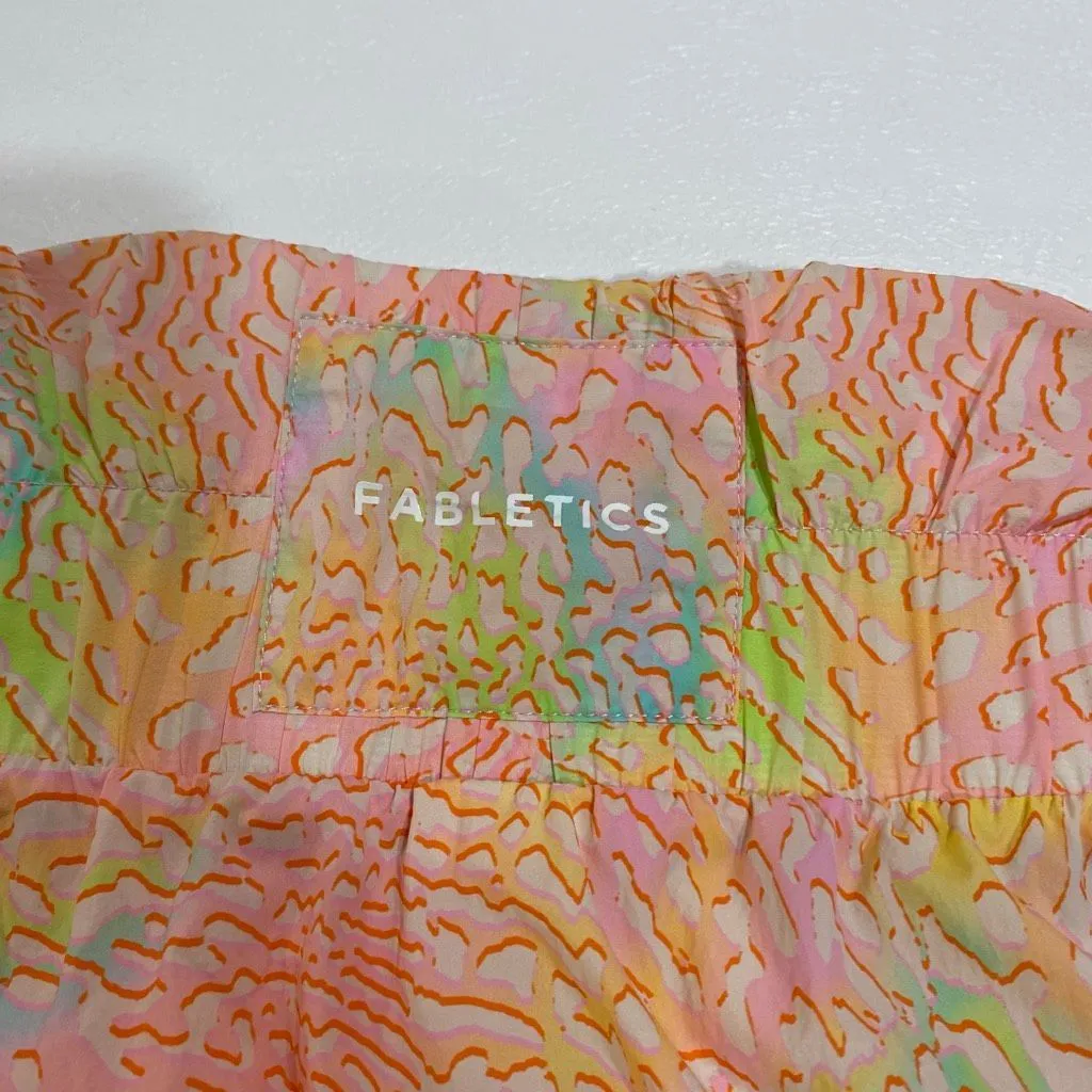 Fabletics Pink Abstract Athletic Running Shorts Women’s Size Large Lightweight - Image 3