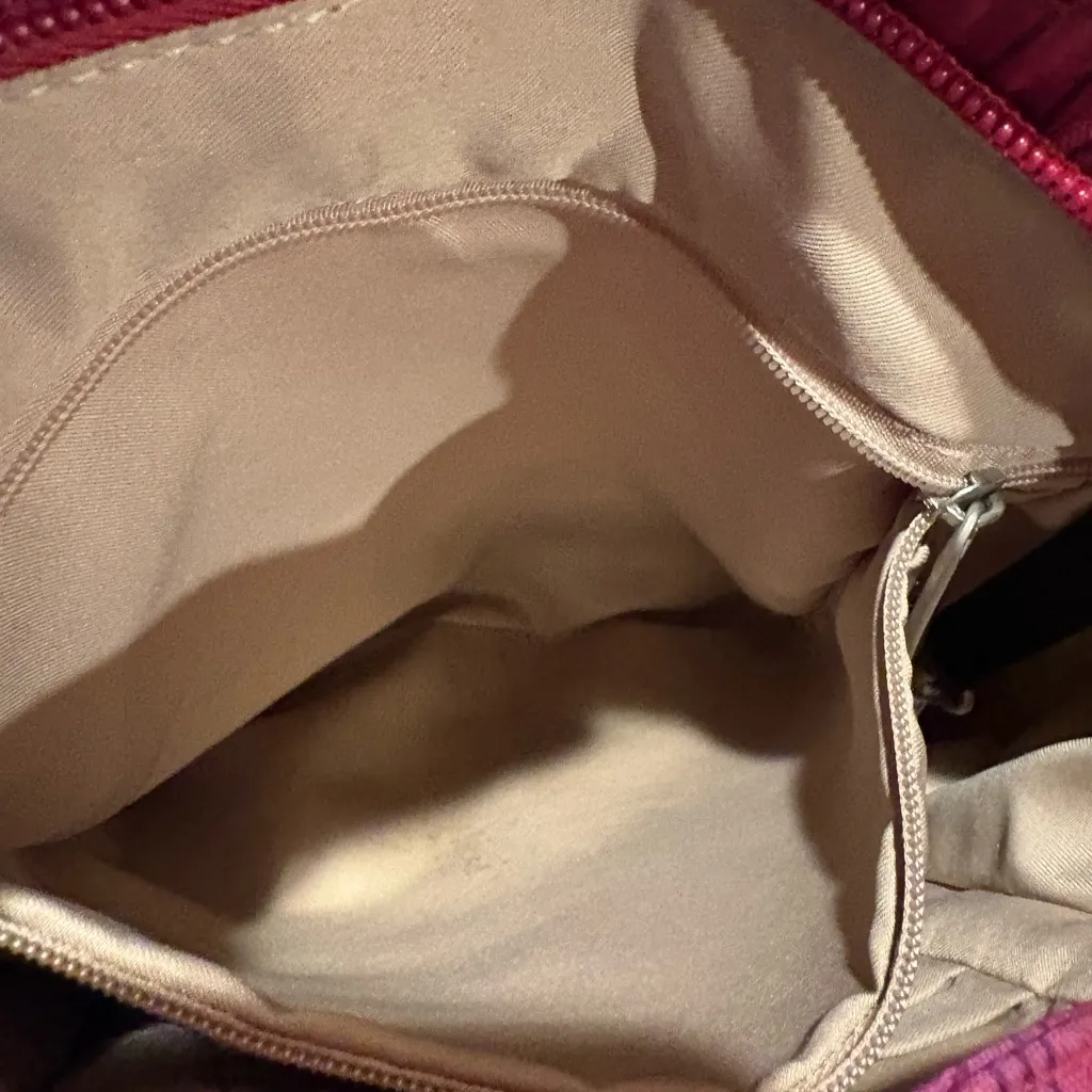 Travelon Anti-Theft Classic Mini Shoulder Bag in the Berry Tulip color - Image 8