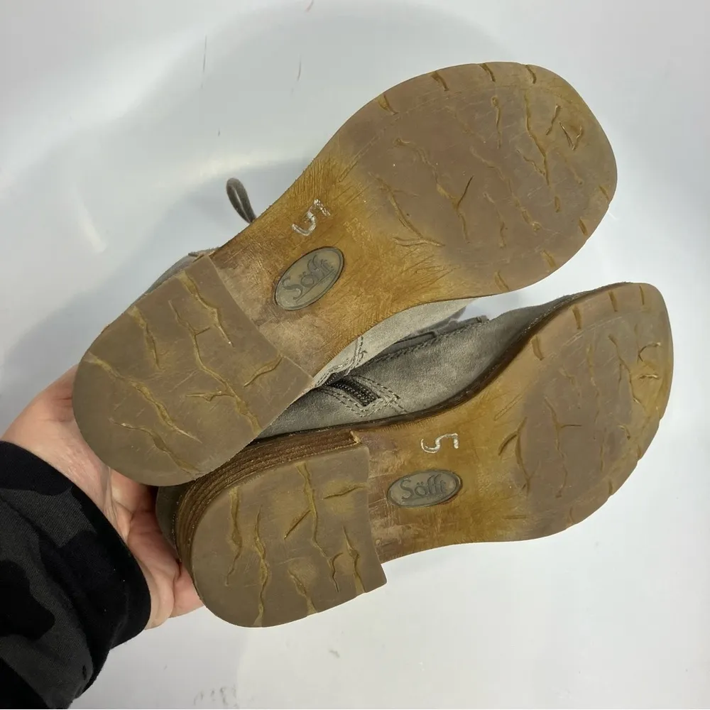 Sofft Baxter waterproof‎ suede ankle boots gray size 6 - Image 9