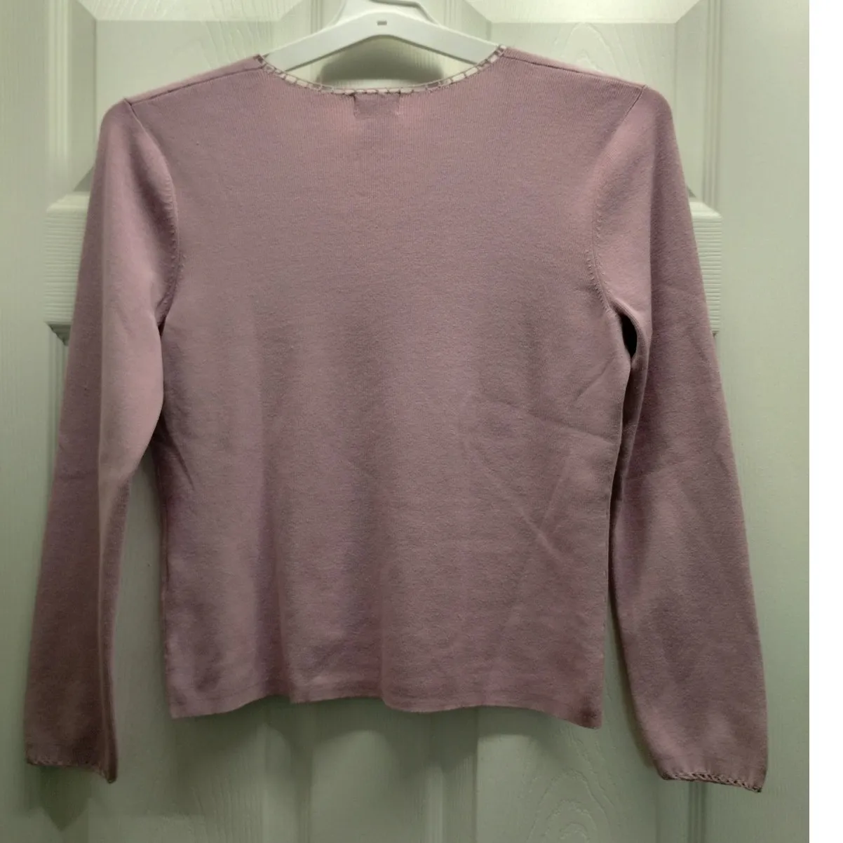 Vintage Sigrid Olsen Sport Size Medium Light Purple Button Front Cardigan - Image 2