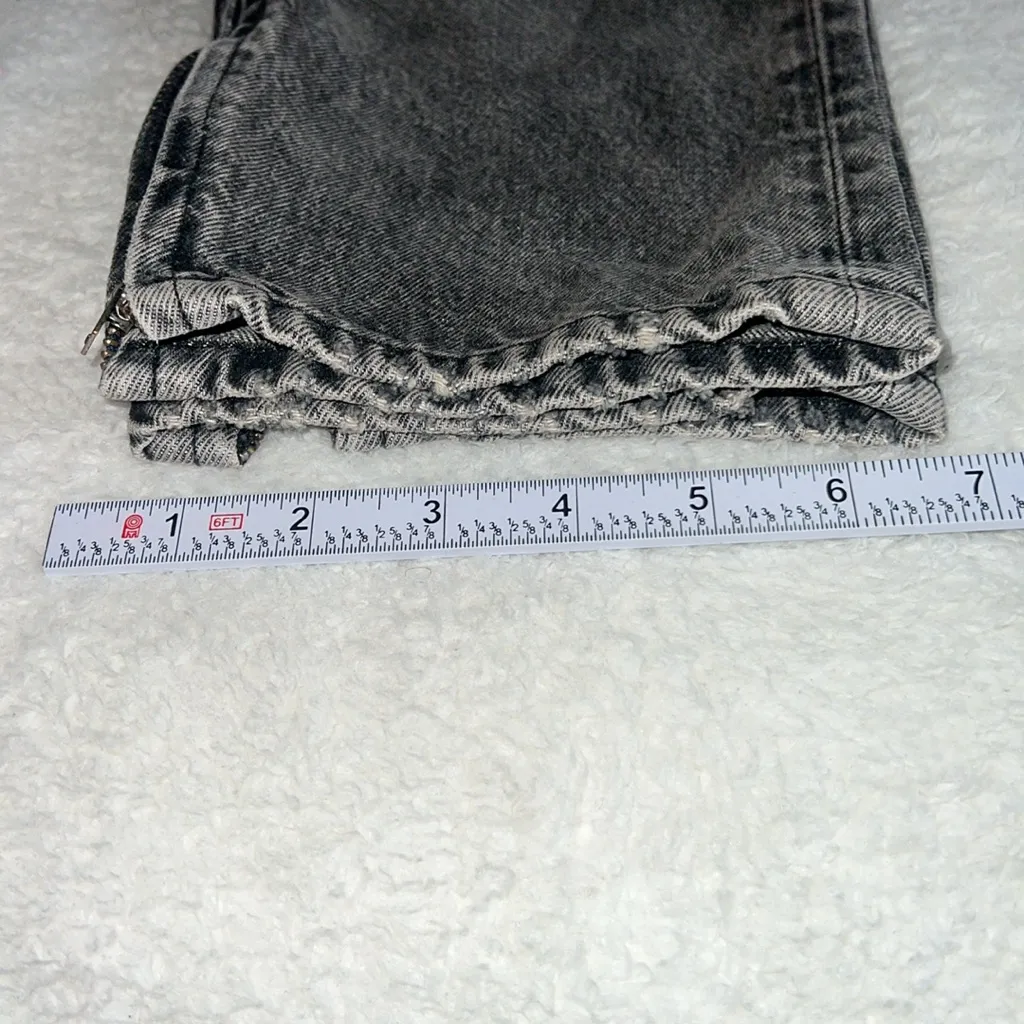 RE/DONE Super‎ High Drainpipe Jeans Gray Wash Size 32 NWT - Image 7