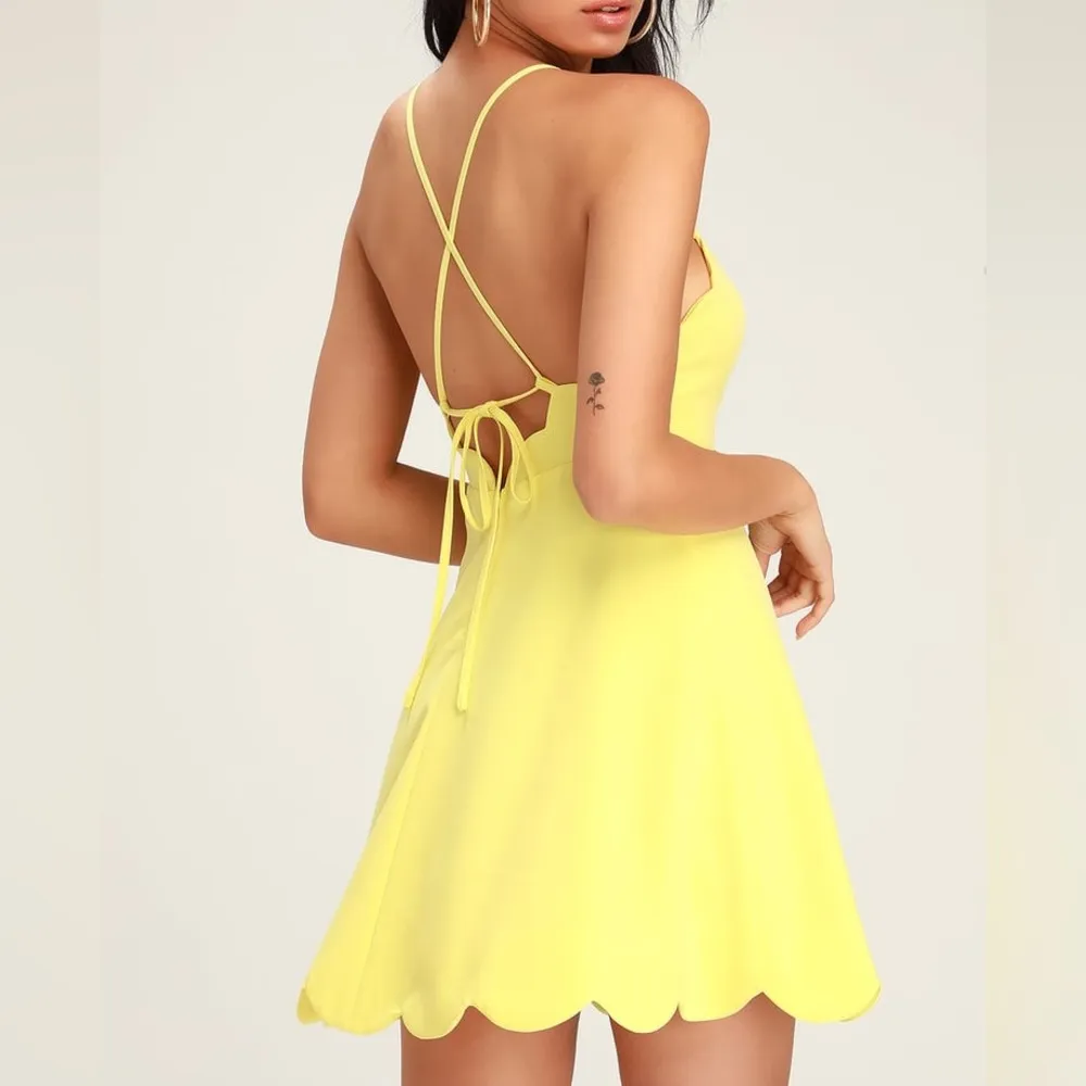 Lulus Play On Curves Light Yellow Backless High Neck Dress - Image 5