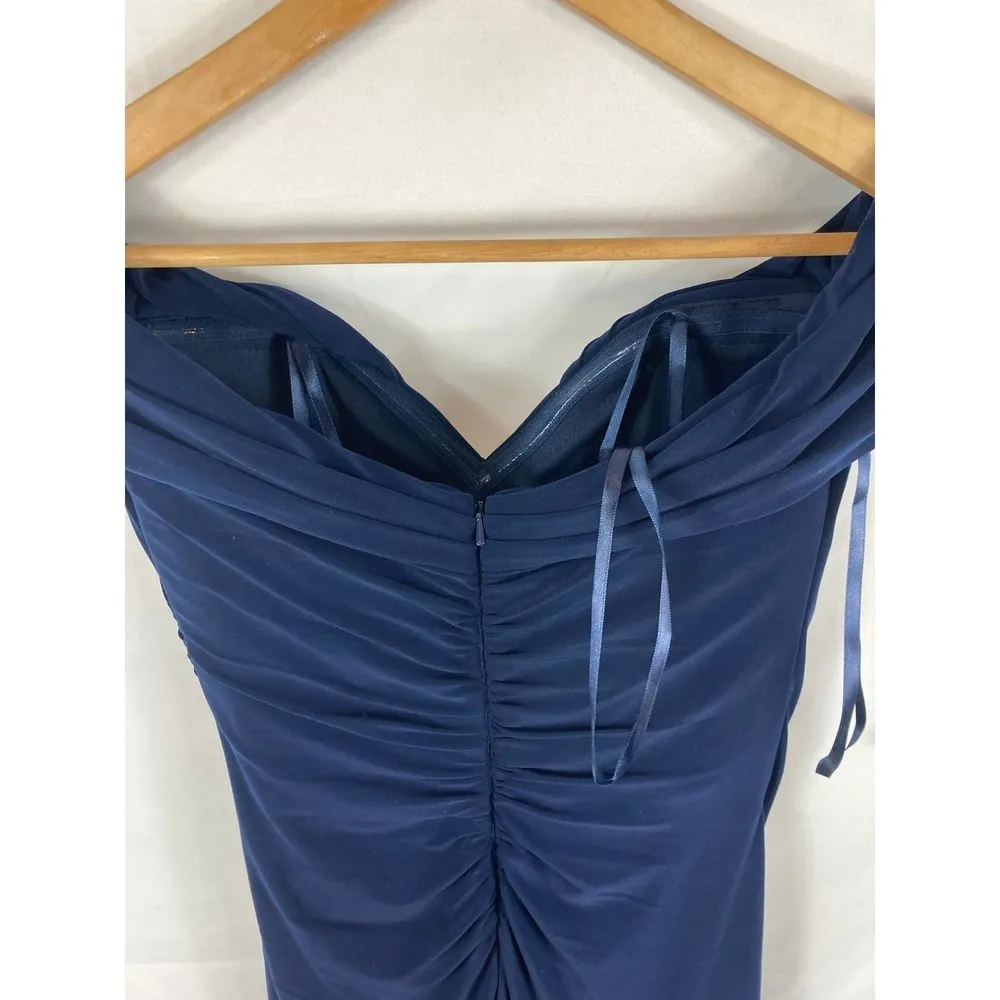 La Femme Off Shoulder Jersey Gown Navy size 2 - Image 7