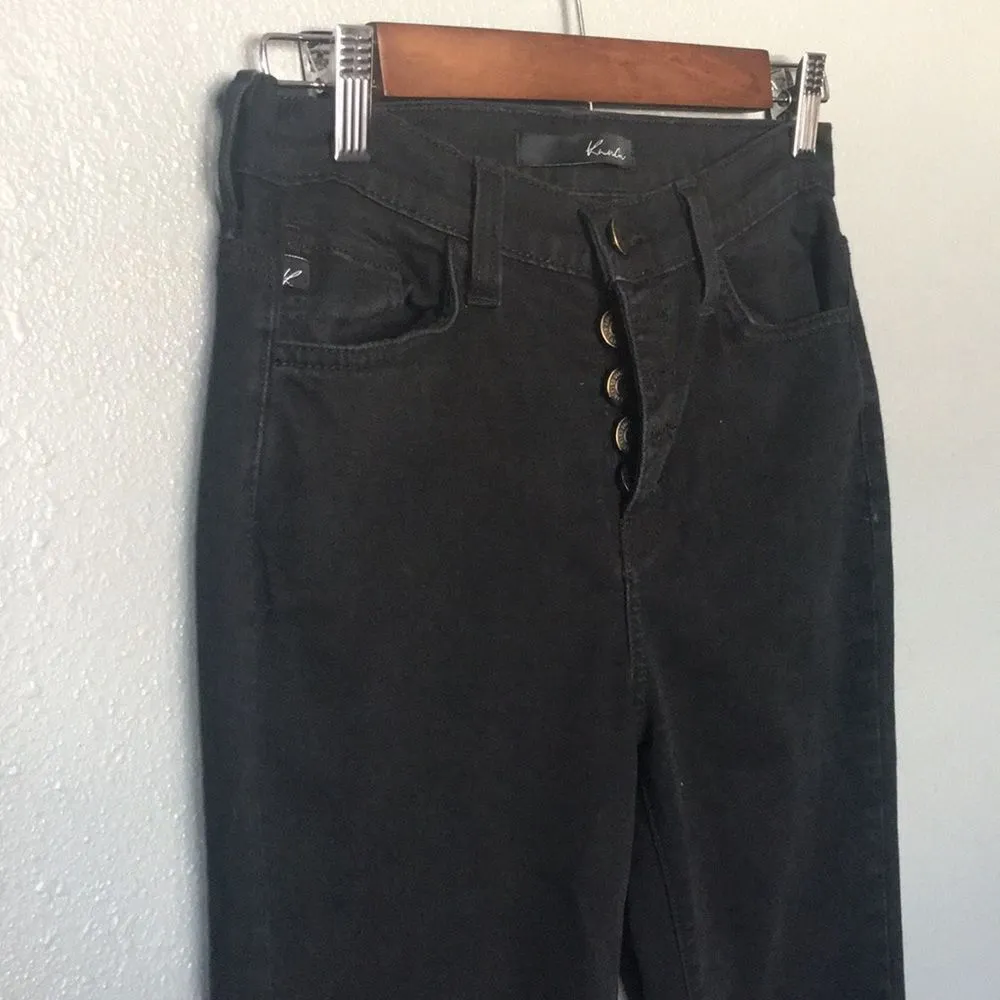 KanCan • Black Button Fly Skinny Jeans Size 27 - Image 2