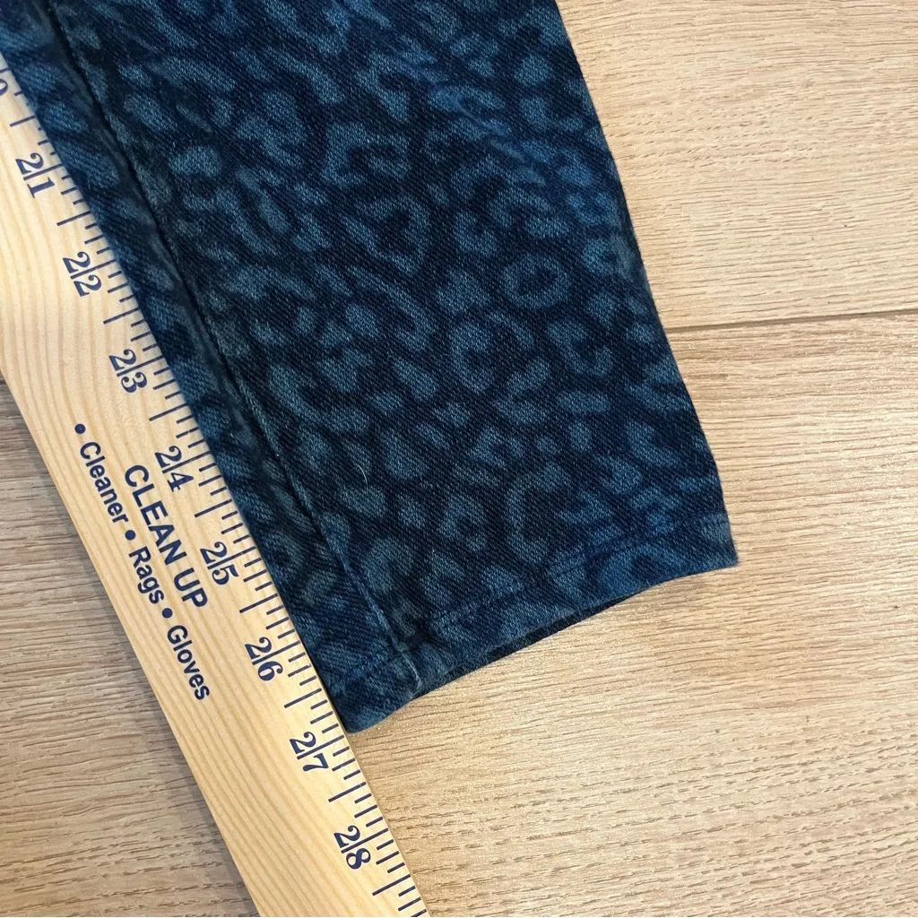 Spanx Animal Print Jean-ish Ankle Denim Leggings Cheetah Leopard Size L - Image 6