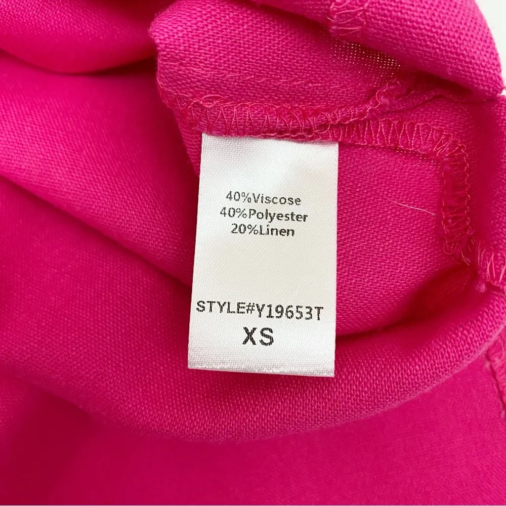 Pomander Place X Tuckernuck Florencia One Shoulder Ruffle Midi Dress Fuchsia Pink Size XS - Image 10