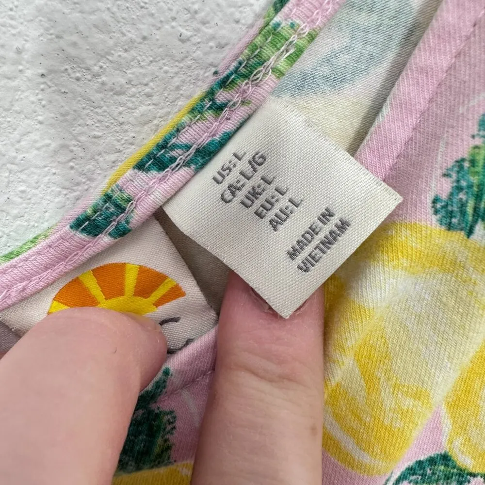 C&C California Lemon Pink Tank Dress Women's Size Large Casual Summer Vacation‎ - Image 6