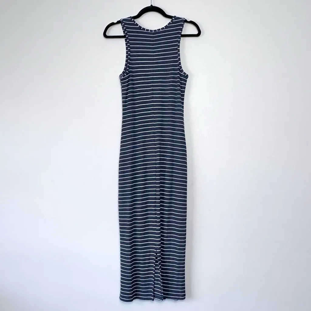 Marine Layer Lexi Daytime Midi Dress in Navy White Stripe Small - Image 6