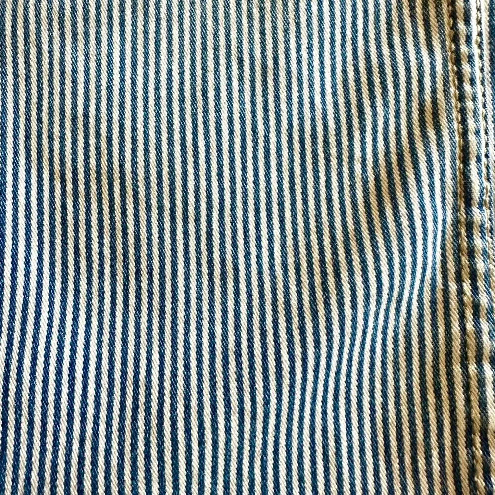 2000s NoBo No Boundaries Blue & White Railroad Striped Capris Sz 11 Y2K Twee - Image 3