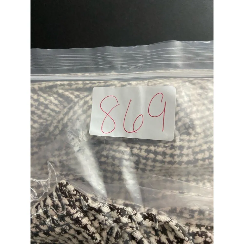 Michael Kors Slacks Pants Womens L Chocolate Houndstooth Taper Mid Rise NWT $110 - Image 13