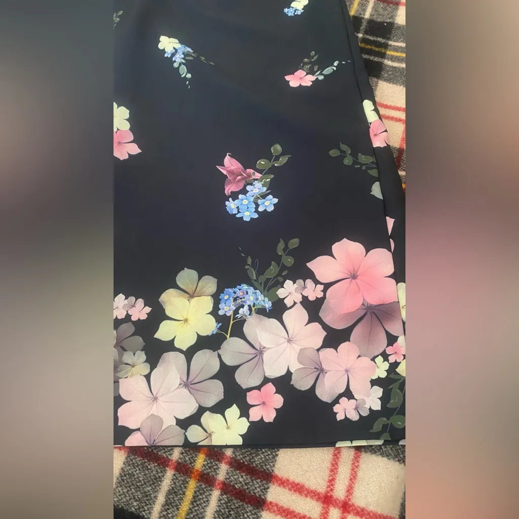 Ted Baker Cosetee Pergola Zip Front Jumpsuit Size 0 Women, Black Floral Cropped - Image 10