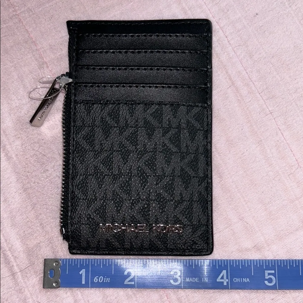 NWT Michael Kors Jet Set Travel Black Card Holder - Image 8