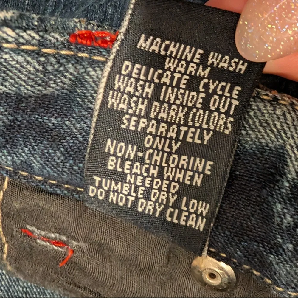 Marithe Francois Girbaud Skirt Womens 26 Dark Denim Maxi Ruffle Vintage Y2K 2000 Blue - Image 5