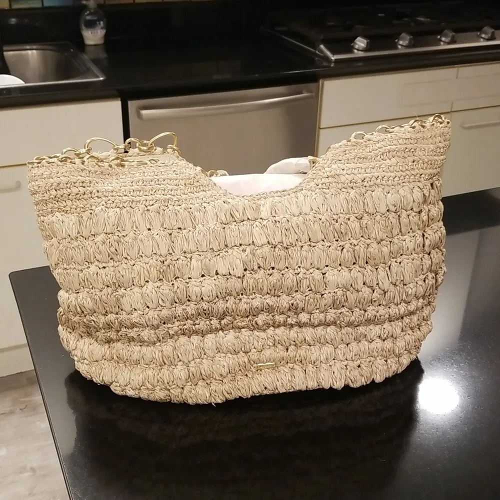 💕CULT GAIA💕 Naima Tote Bag Woven Raffia ~ Off White NWT - Image 12
