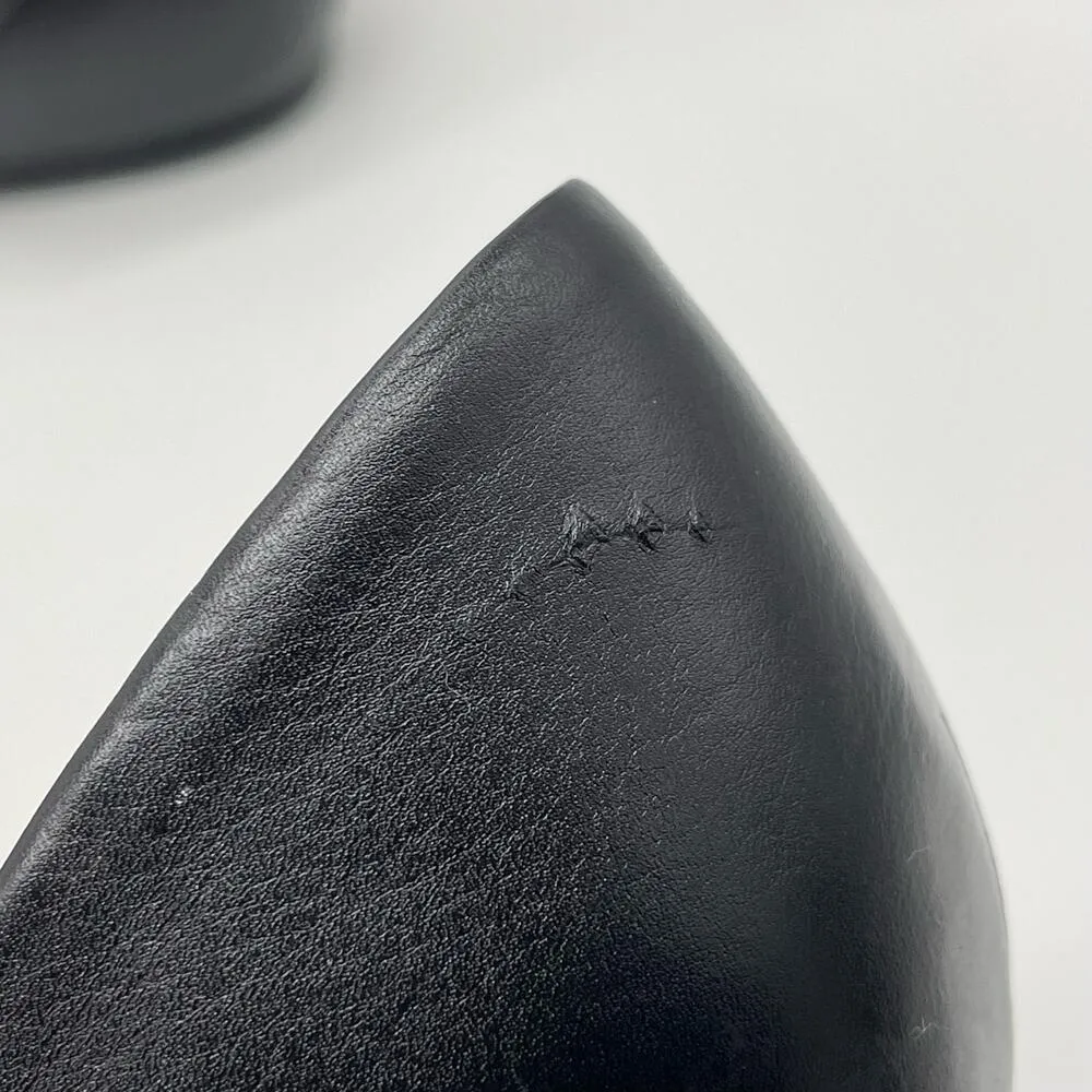 Vince Nina Leather D'Orsay Flats - Black - 11M - Image 5