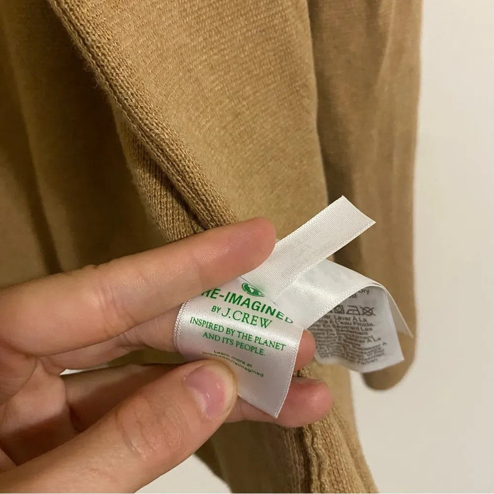 J.Crew  Tan Single Button Sweater Blazer size Small - Image 6