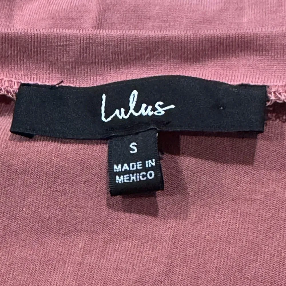 Lulus All-Access Pass Dusty Rose Crop Top Women’s Small - Image 3