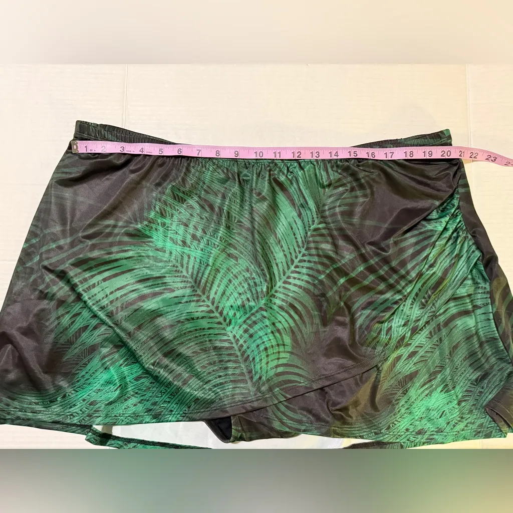 Lane Bryant SWIM by Cacique Faux Wrap Plus Skirt Skort “ Breezy Palm” Exotic-24 - Image 6