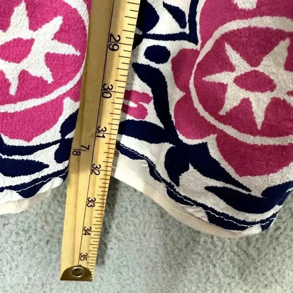 Anthropologie Maeve dress womens 0 pink blue geometric floral pockets‎ boho art - Image 4