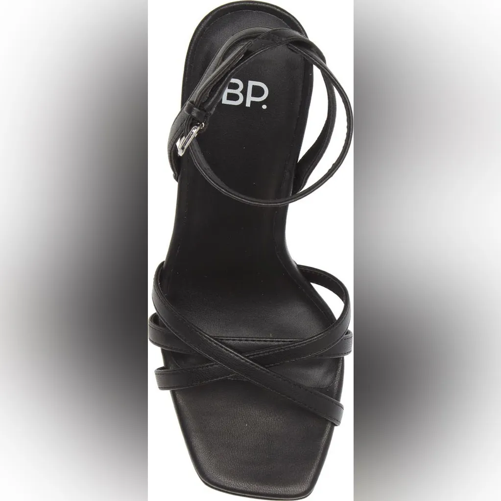 NEW BP. Tavey Ankle Strap Sandal Strappy Platform Cocktail Vegan Black sz 9.5 - Image 5