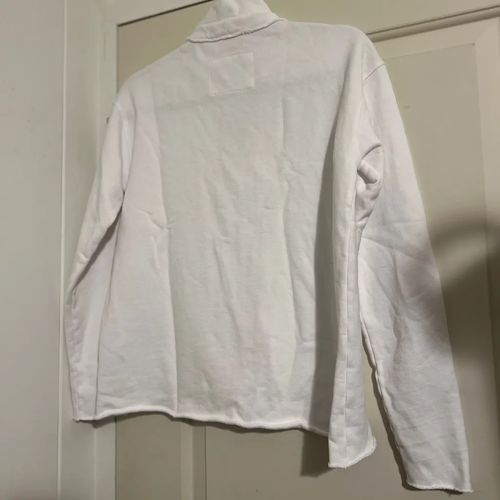 Frank & Eileen Patrick Popover Henley Pullover Fleece $238 Sweater XS White - Image 4