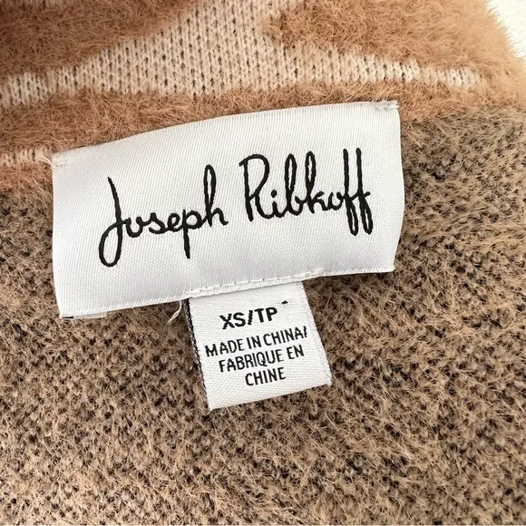 Joseph Ribkoff Coat XS Animal Stripe Print Faux‎ Fur Textured Loose Fitting - Image 12