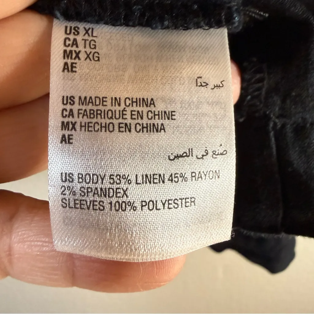 I.N.C International Concept Black Lace Sleeve Women's Jacket SZ:XL - Image 8