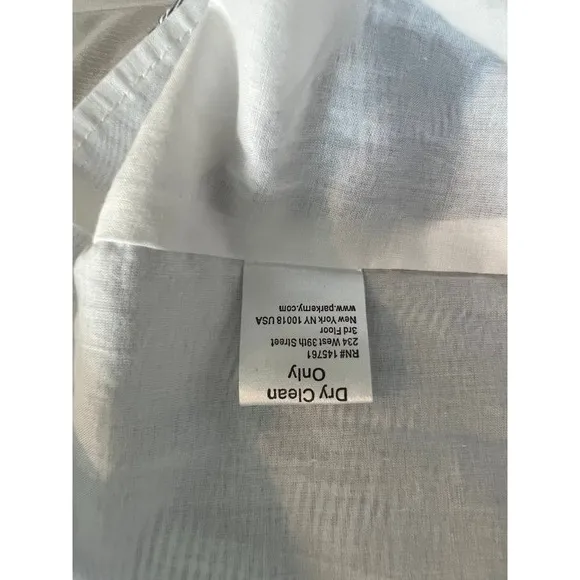 Parker Womens Lambert‎ Bow-Tie Striped Poplin Skirt 4 Blue White Ruffle Cotton - Image 8