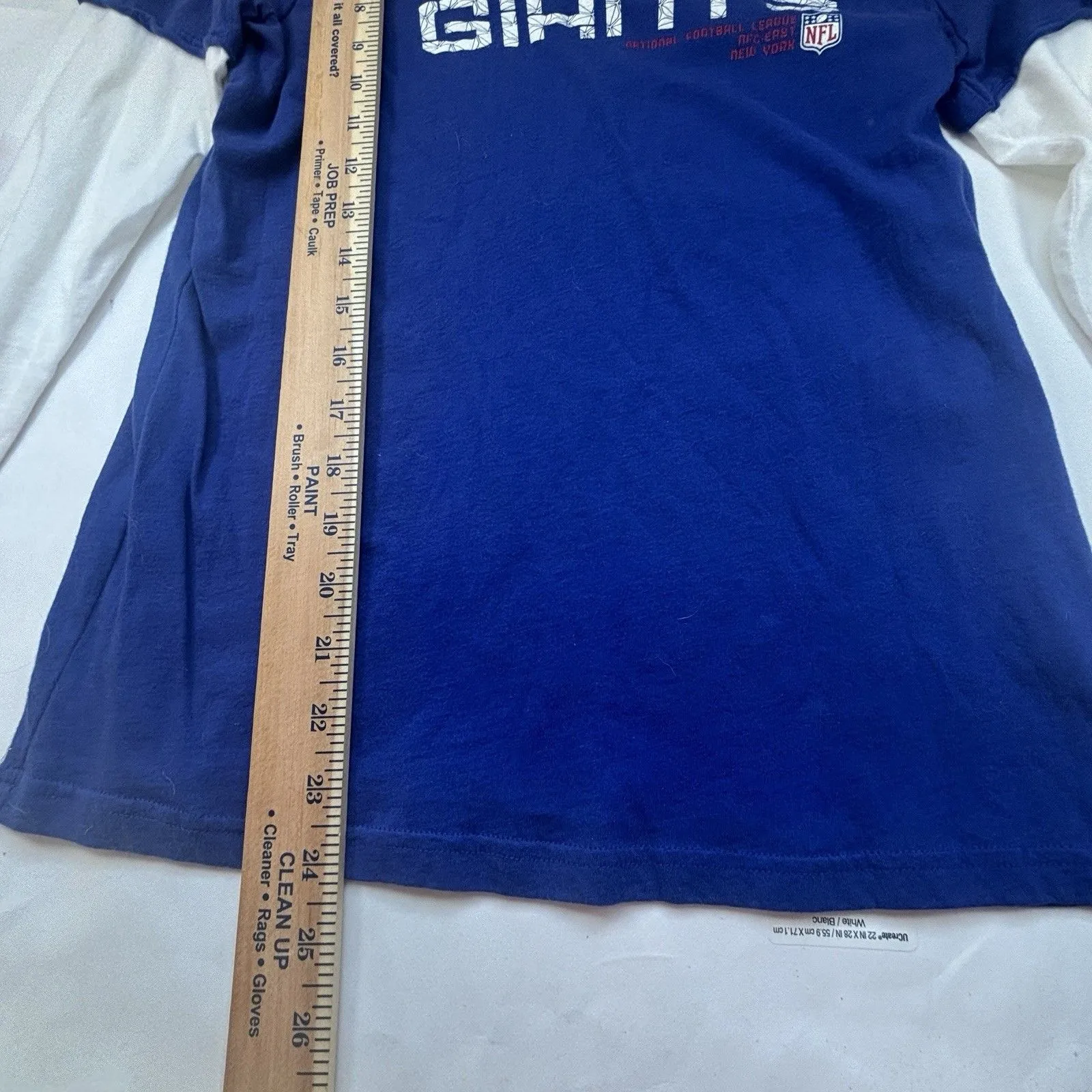 Reebok NFL NY Giants Women's Medium Layered Long Sleeve T-Shirt Blue White - Image 4