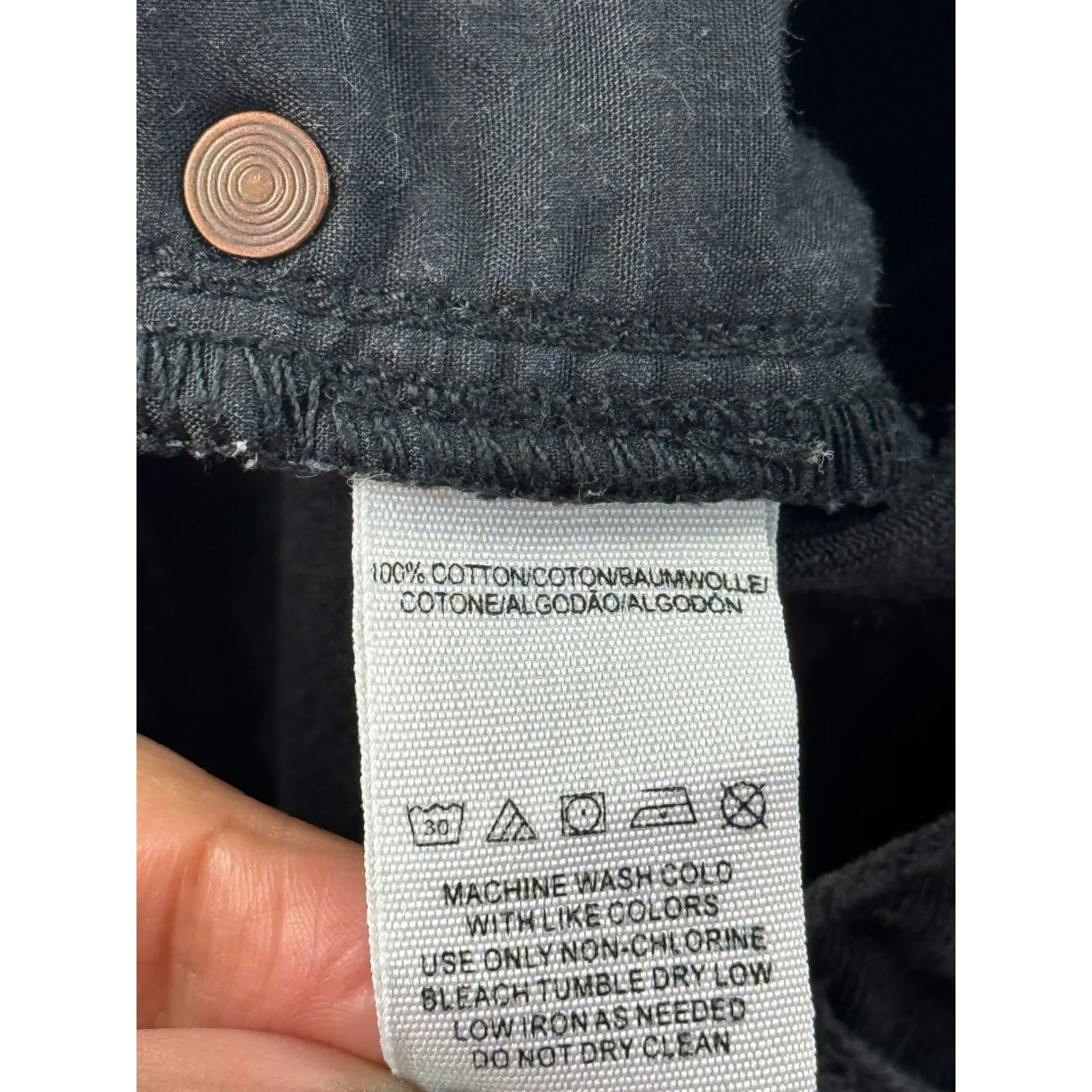 Free People Black Lace Trim Denim High Rise Cutoff Shorts Women's‎ Size 25 - Image 7