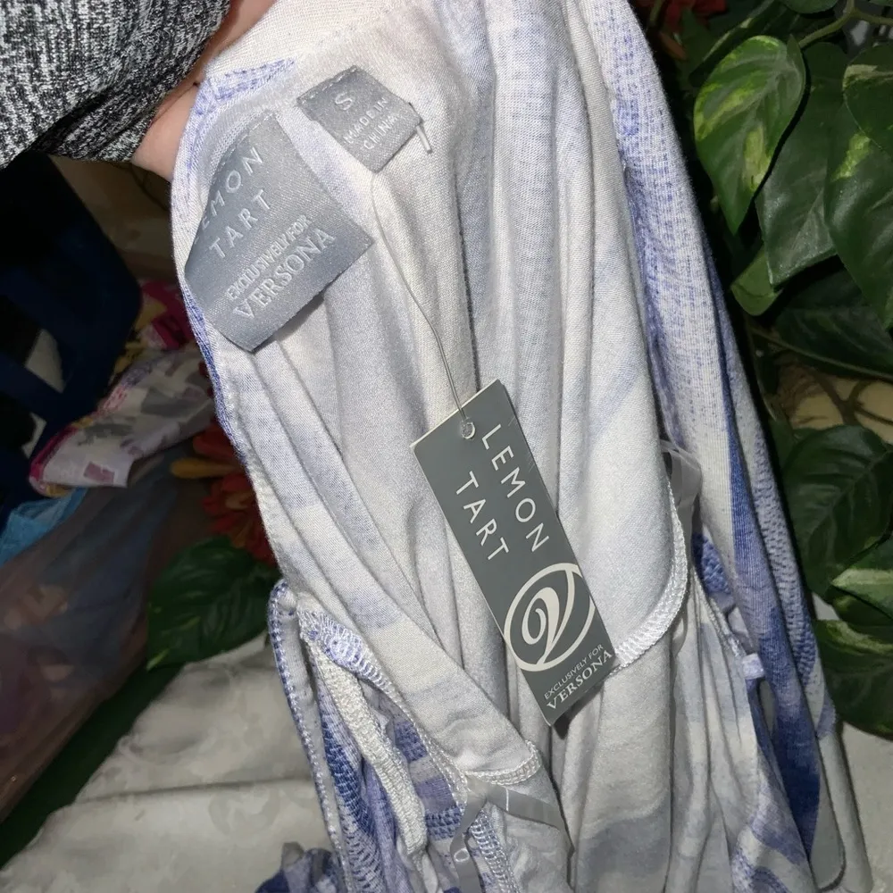 NWT  Blue & White Off Shoulder Stretchy Maxi Casual Vacation Dress S - Image 12