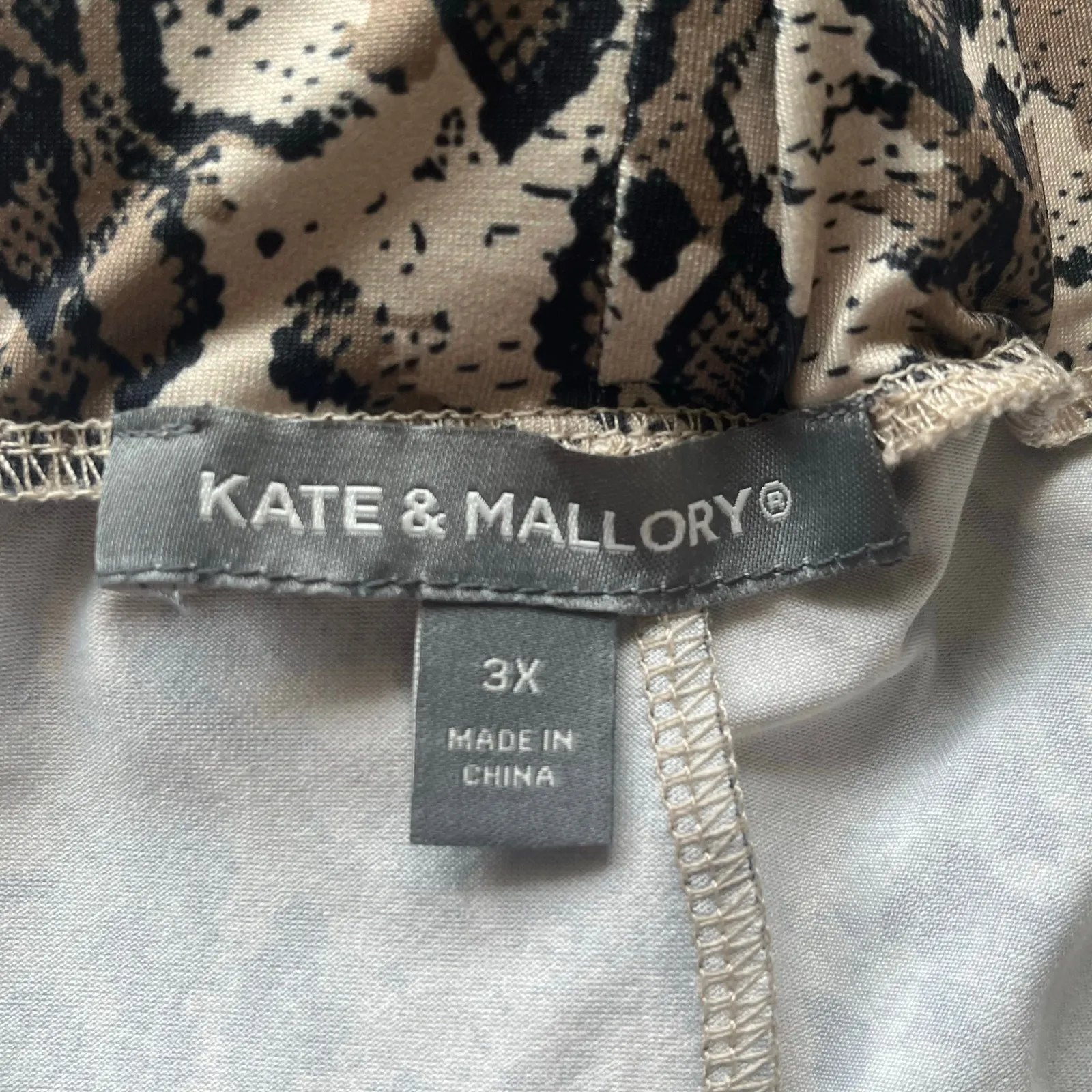 Kate & Mallory Brown / Black Patterned Pants Size 3X - Image 3