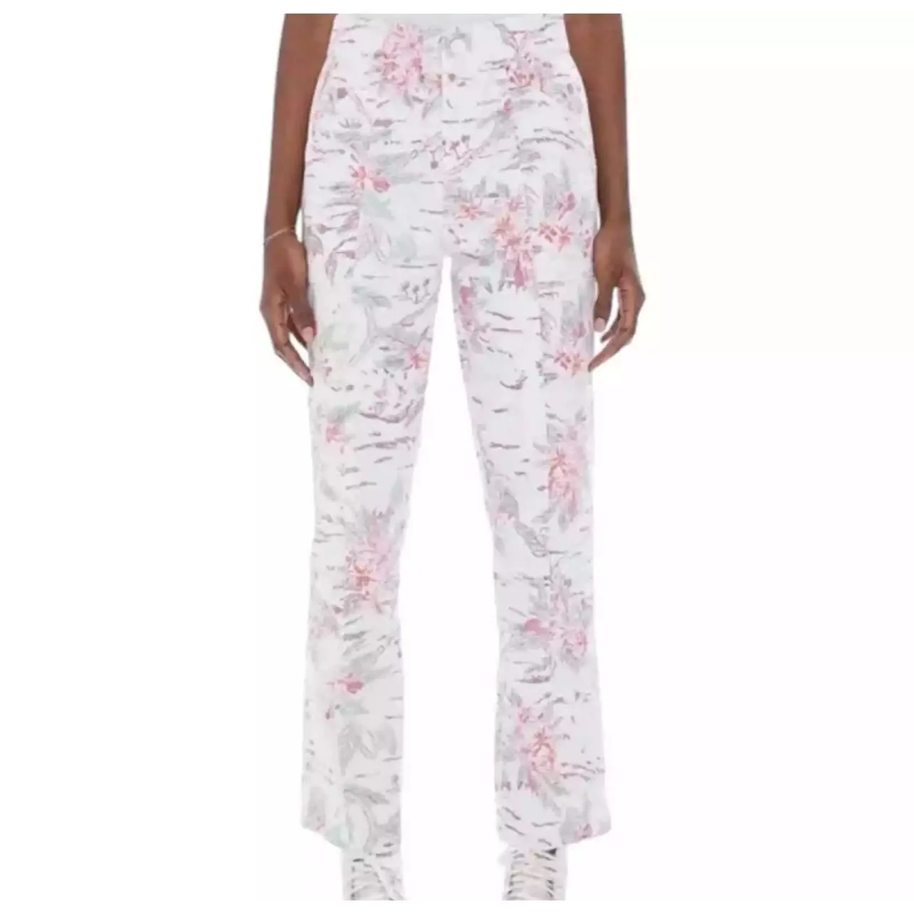 MOTHER Denim The Springy Straight Leg Ankle Pants In Aloha. Size 23. NWOT White - Image 2