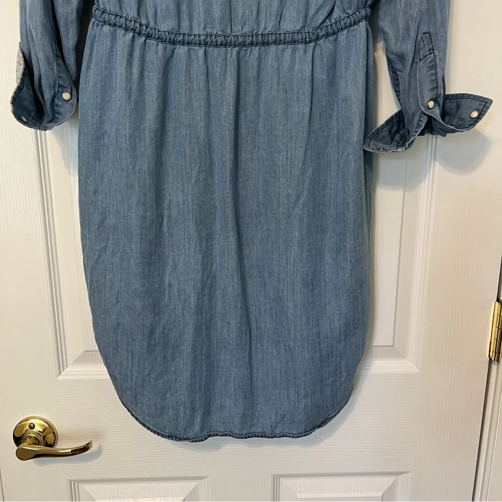 SUNDANCE chambray shirtdress country western size Petite Small - Image 8