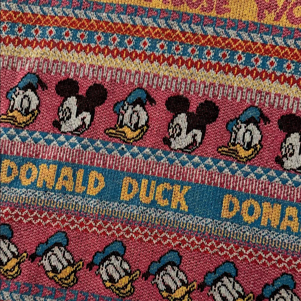 Zara x Disney Dress Mickey Donald Duck sweater knit Missoni style halter stretch - Image 6