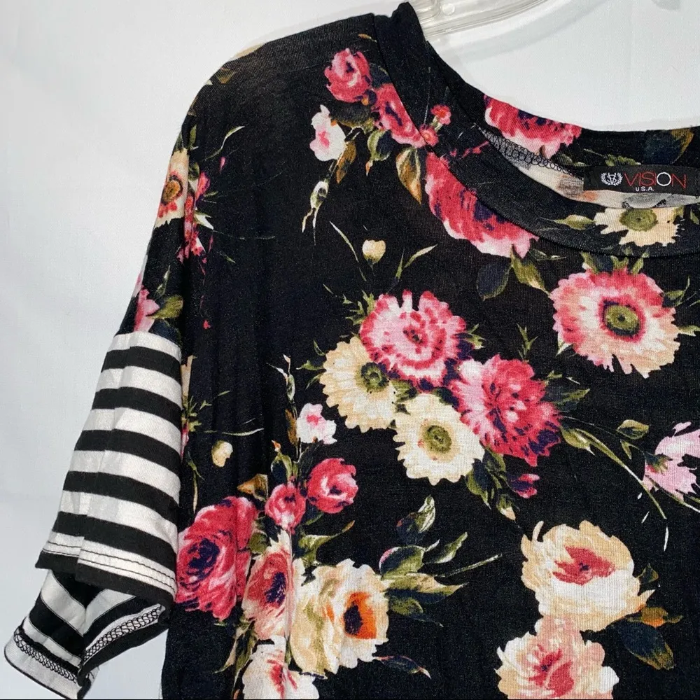 Vision Floral & Stripe Top Large - Image 2