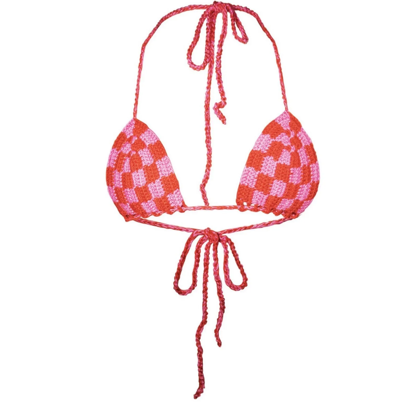 Moda Operandi Memorial Day Checkered Triangle Bikini Set NWT Size 2 (US 4) Small - Image 4