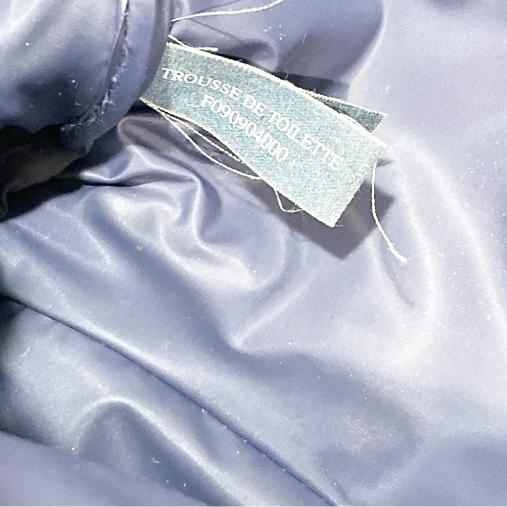 Christian Dior Parfume Blue Vinyl Cosmetic Bag‎ Zipper - Image 4